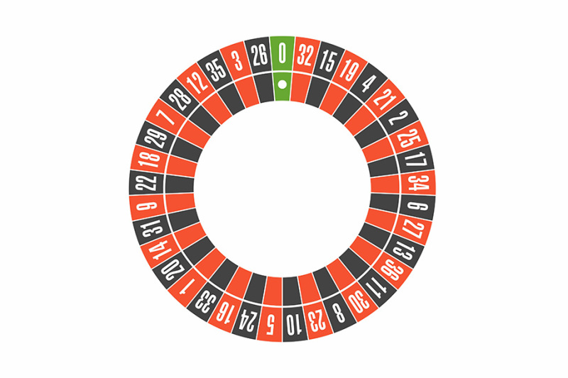 European roulette wheel. Top view By Volyk