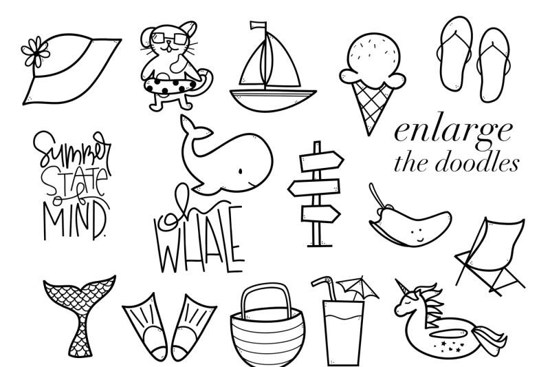 summer-doodle-font-summer-beach-doodles