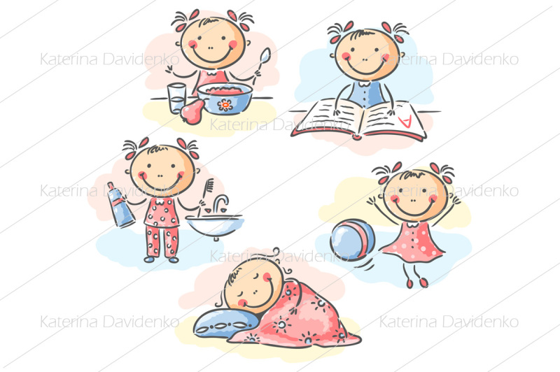 set-of-boy-and-girl-daily-activities