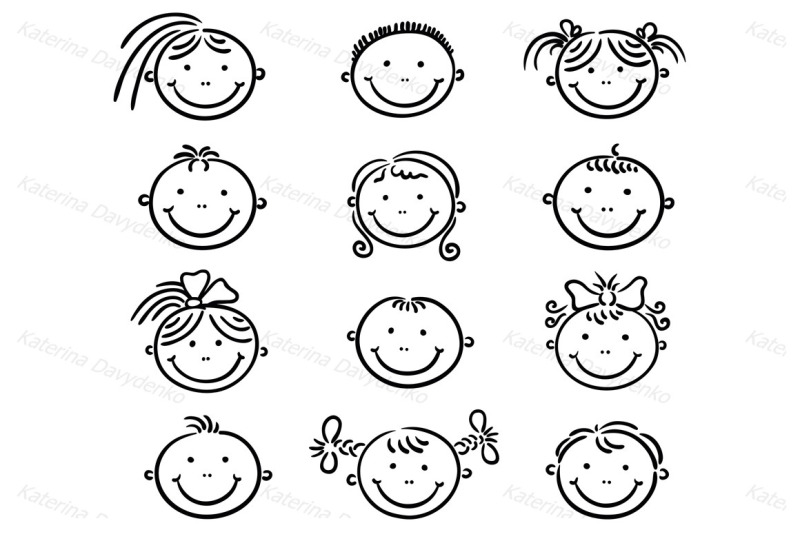 set-of-happy-cartoon-kids-faces