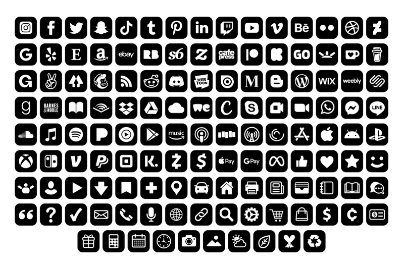 rounded-square-black-social-media-icons