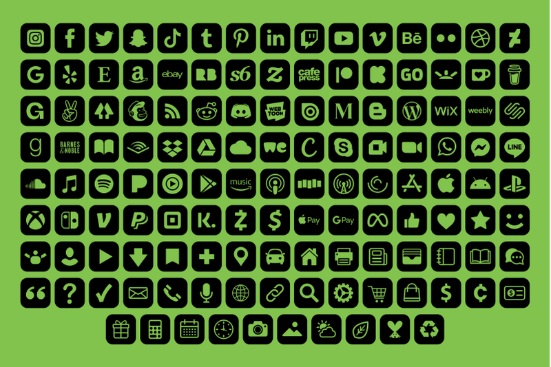 rounded-square-black-social-media-icons
