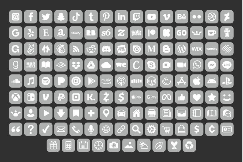 rounded-square-gray-social-icons