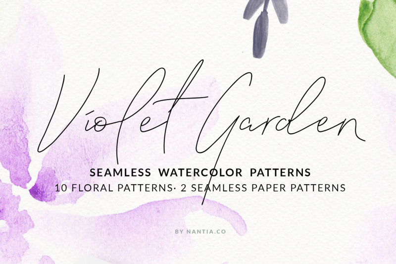 violet-garden-watercolor-patterns