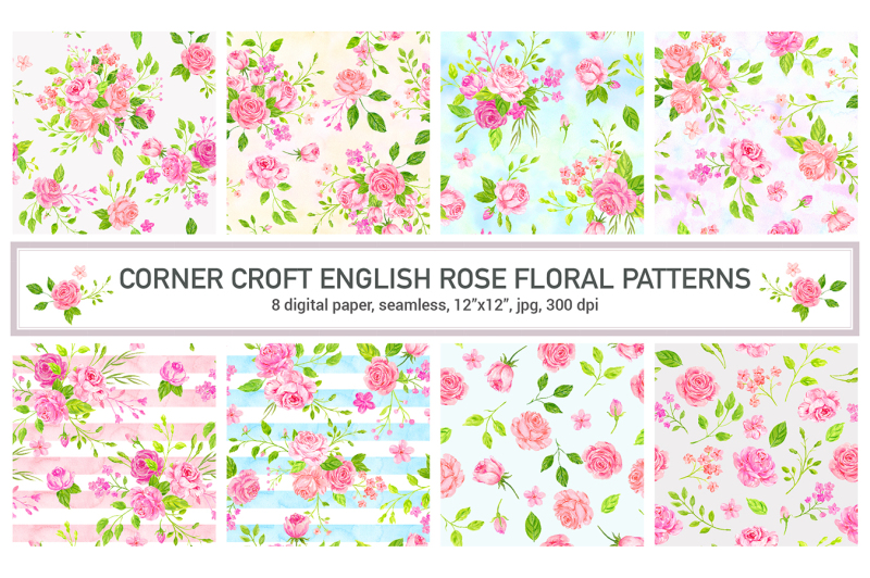 watercolor-english-rose-patterns