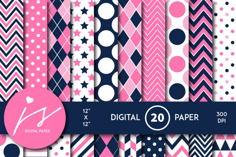 navy-blue-and-pink-digital-scrapbooking-paper-mi-841
