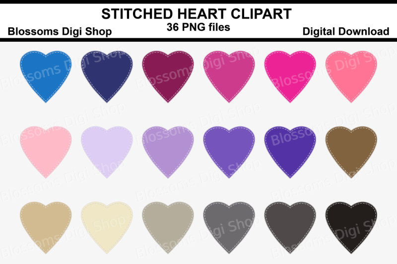 stitched-heart-clipart-36-multi-colours-png-files