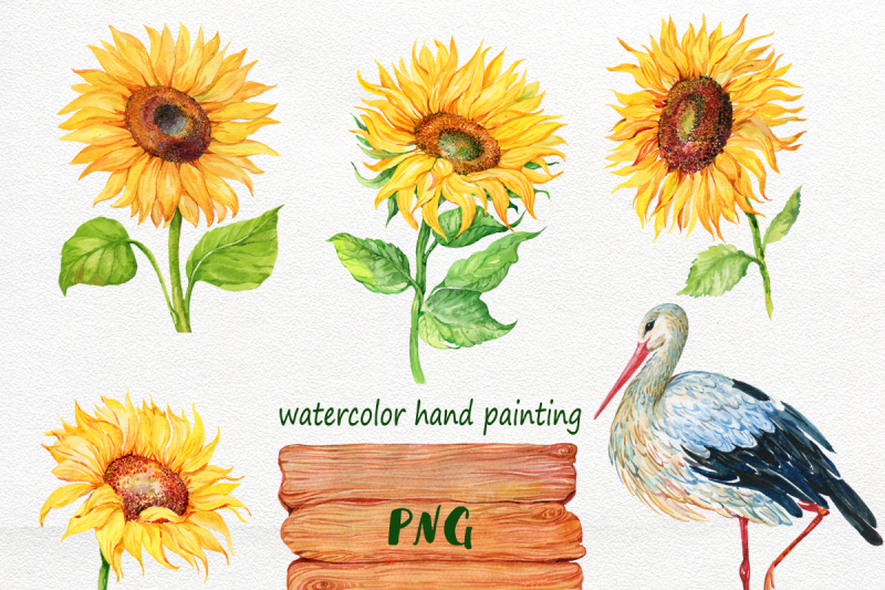 Free Free 248 Watercolor Sunflower Clipart Free SVG PNG EPS DXF File