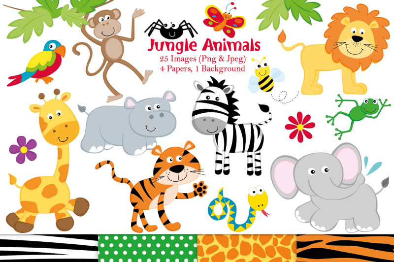 jungle-animals-clipart-jungle-graphics-amp-illustrations-jungle-paper