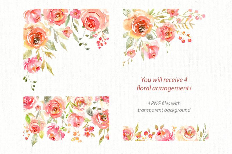 pink-watercolor-flowers-wreaths-arrangements-png
