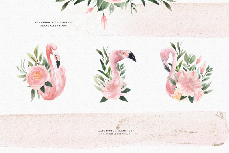 watercolor-flamingo-and-flowers