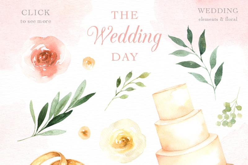 the-wedding-day-watercolor-clip-art