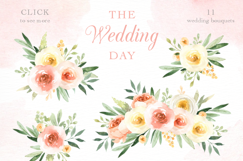 the-wedding-day-watercolor-clip-art