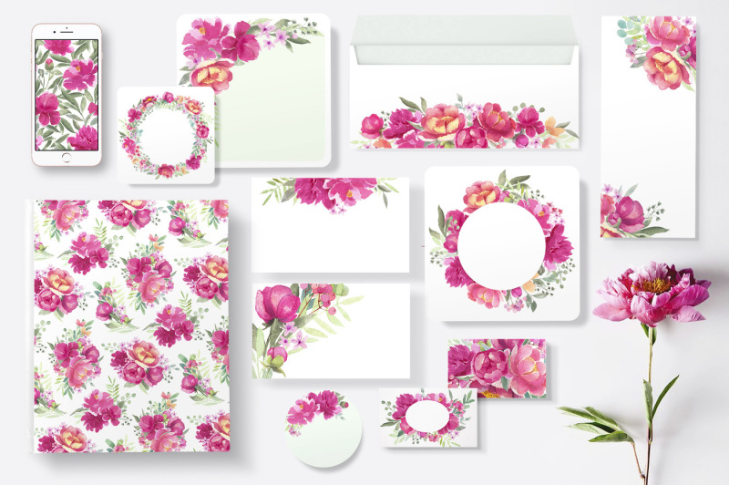 more-peonies-flower-graphic-set