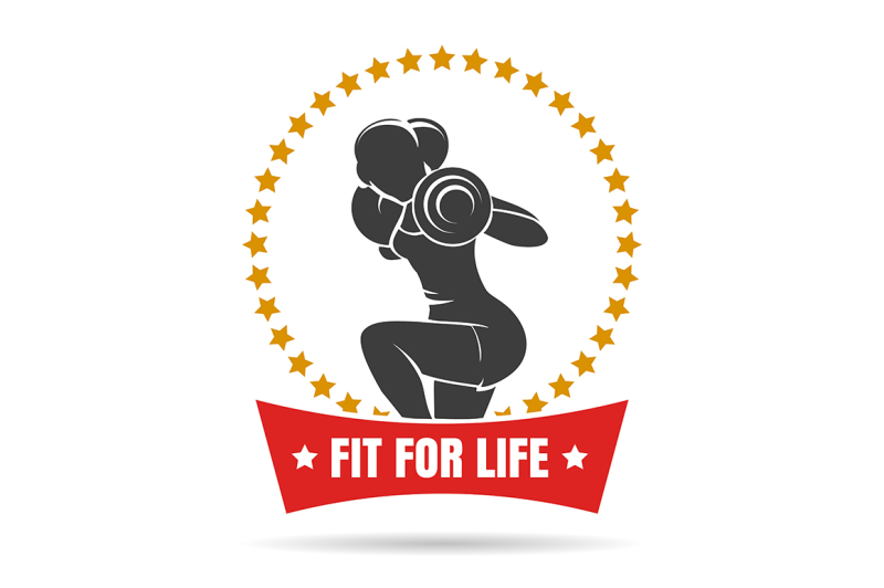 training-woman-fitness-emblem