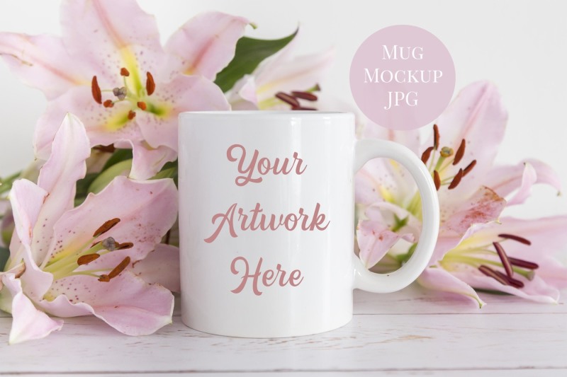 pink-lilies-mug-mockup