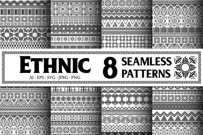 8-black-and-white-ethnic-seamless