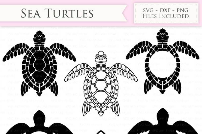 Download Sea Turtle Svg Files And Monogram By Svgartstore Thehungryjpeg Com