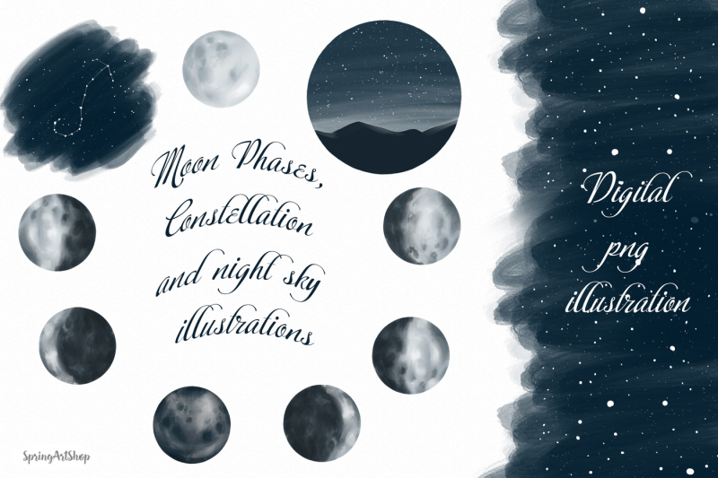 moon-phases-and-constellation