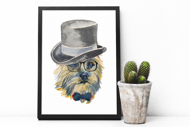hipster-dogs-watercolor-set