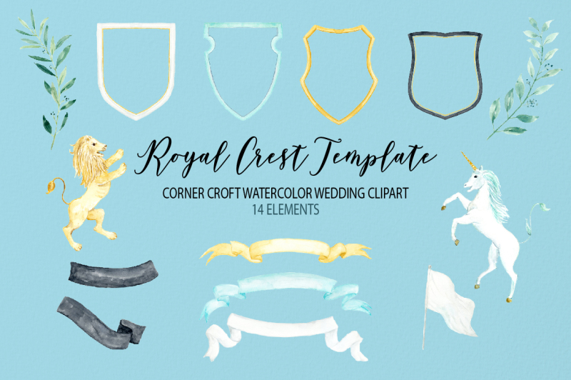 watercolor-royal-crest-clipart-crest-template