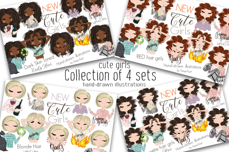 collection-of-4-sets-girls