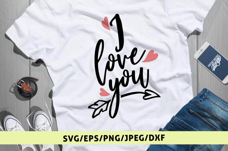 Download I Love You - Svg Cut File By CoralCuts | TheHungryJPEG.com