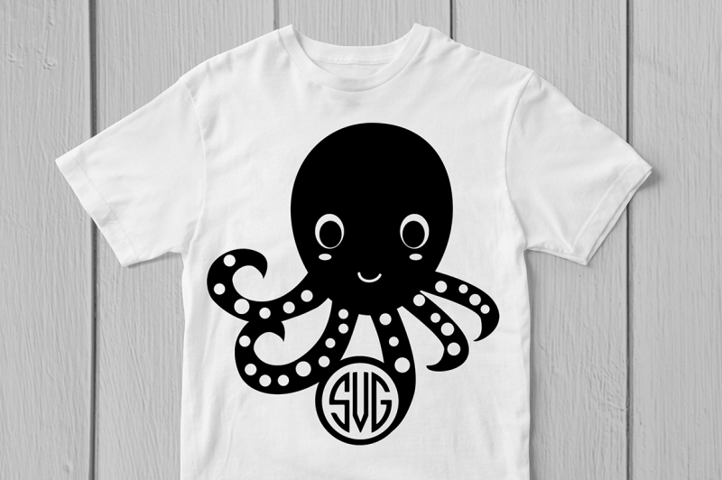 Download Cute Octopus - Monogram Svg Cut File By CoralCuts ...
