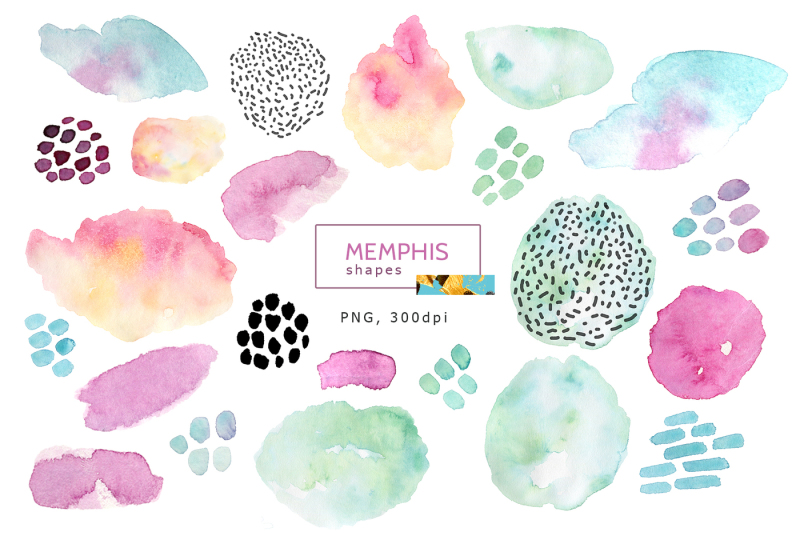 memphis-watercolor-patterns-and-shapes