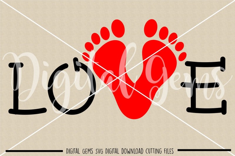 love-footprint-svg-dxf-eps-png-files