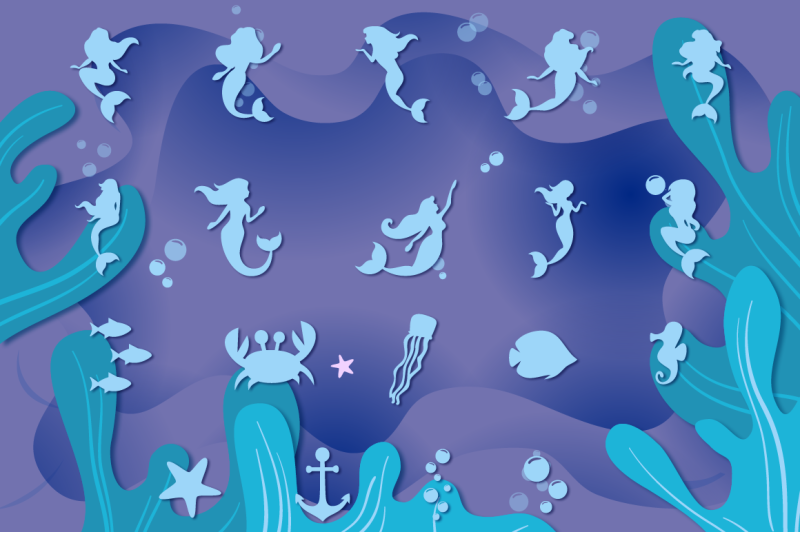 The Mermaid Story Font Duo + Extras By Anastasia Feya Fonts & SVG Cut