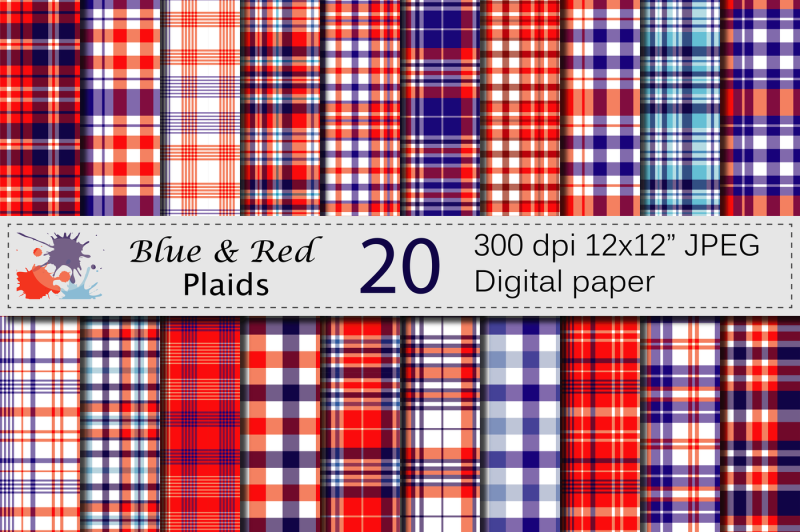 blue-and-red-usa-4th-of-july-patriotic-plaid-digital-paper-pack