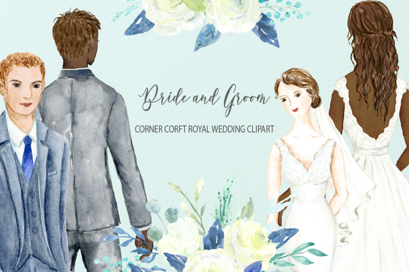 bride-and-groom-royal-wedding-clipart