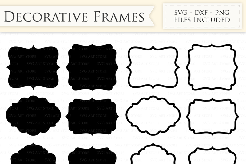 Download Decorative Frames Svg Files Frame Outline By Svgartstore Thehungryjpeg Com