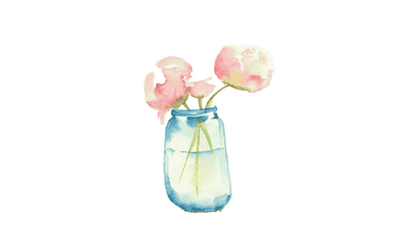 bouquet-in-a-jar-watercolor