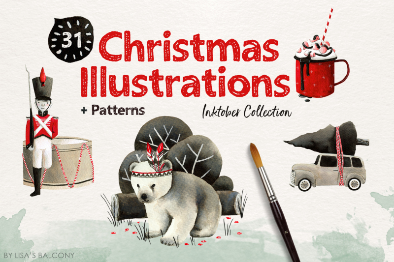 christmas-illustrations-inktober