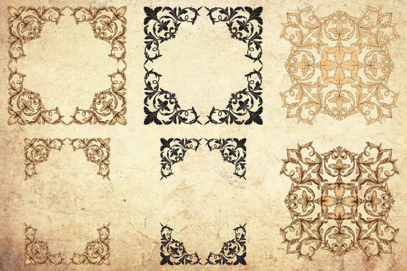 engraved-ornaments-vector