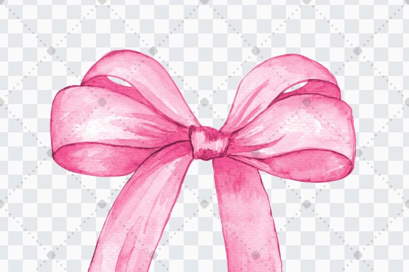 56-watercolor-pink-bows-and-ribbons