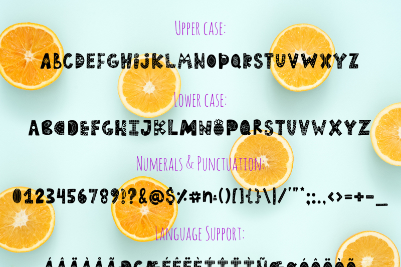 summer-day-typeface-with-clipart