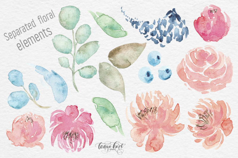 watercolor-animals-flowers-clipart