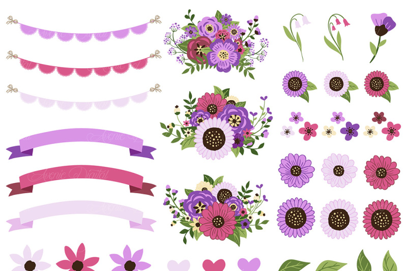 purple-mason-jar-floral-wedding-clipart