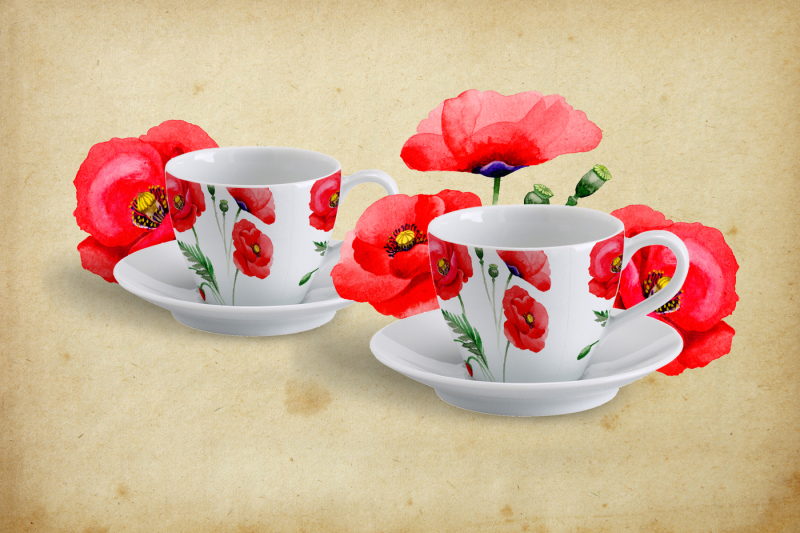 hand-painted-poppies-png-watercolor-set