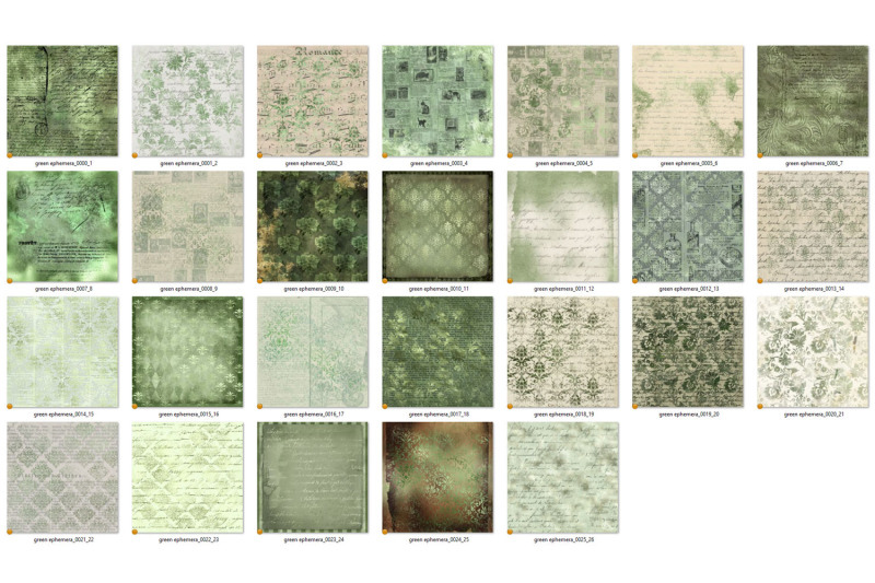 green-ephemera-digital-paper-textures