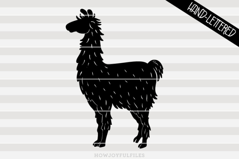 llama-graphic-adorable-llama-hand-drawn-lettered-cut-file