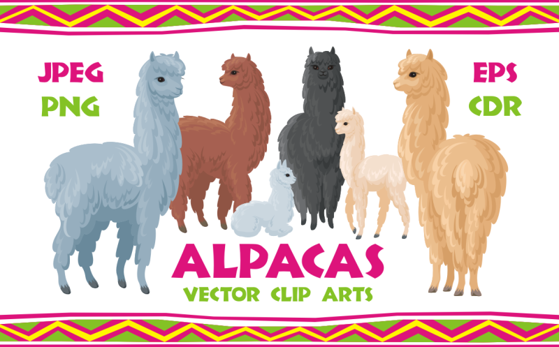 alpacas-vector-clip-arts