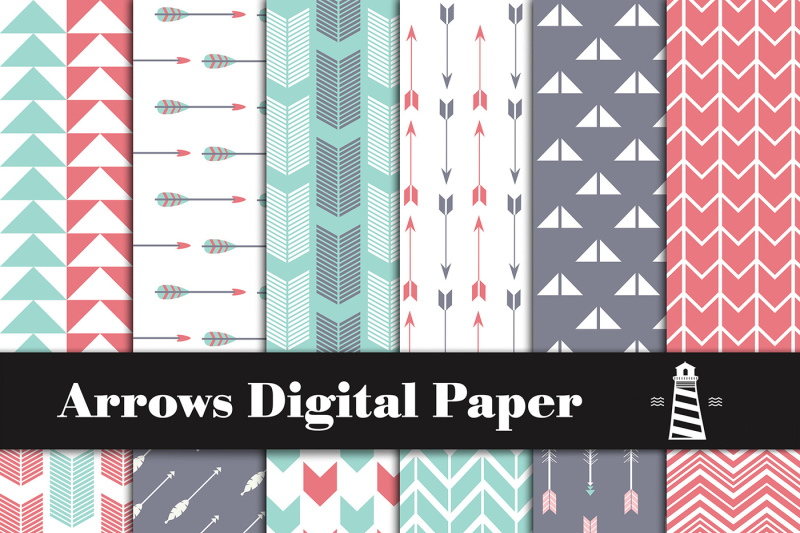 teal-and-red-arrow-pattern