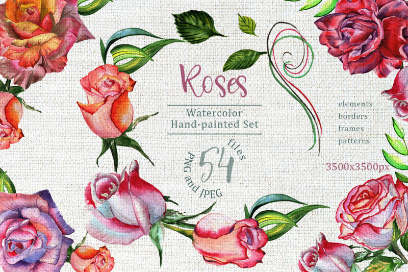 wonderful-roses-png-watercolor-flower-set