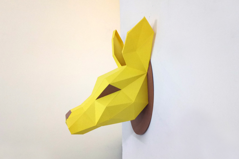 diy-kangaroo-trophy-3d-papercraft