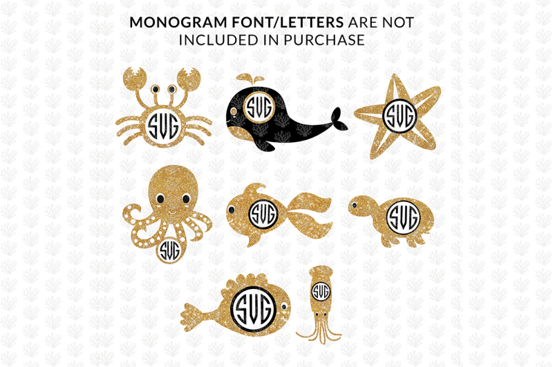 sea-animal-monogram-frame-svg-bundle