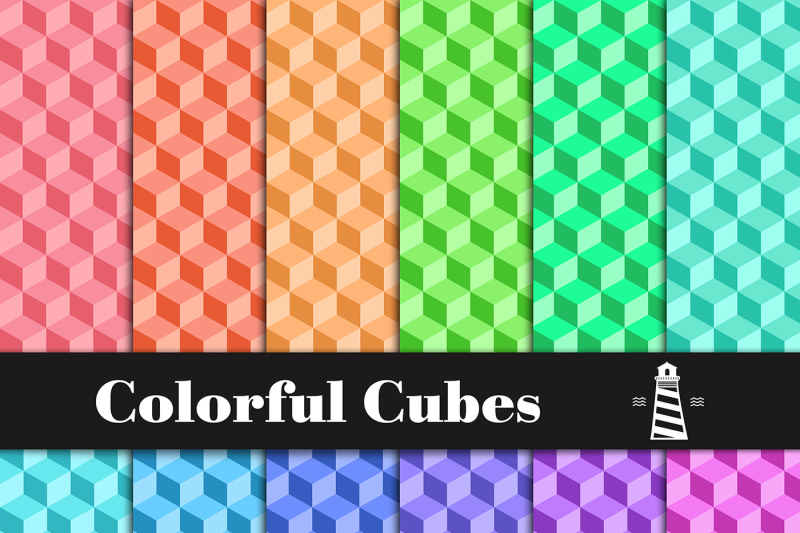colorful-cubes-digital-paper